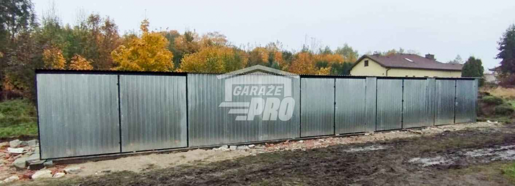 GARAŻ BLASZANY RZĄD 17,5m x 5m - spad tył 4x Brama ocynk GP239 Siedlce - zdjęcie 7