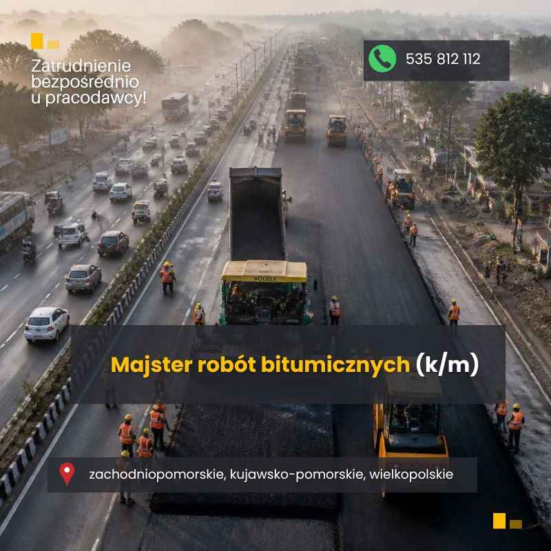 Majster robót bitumicznych m/k Szczecin - zdjęcie 1