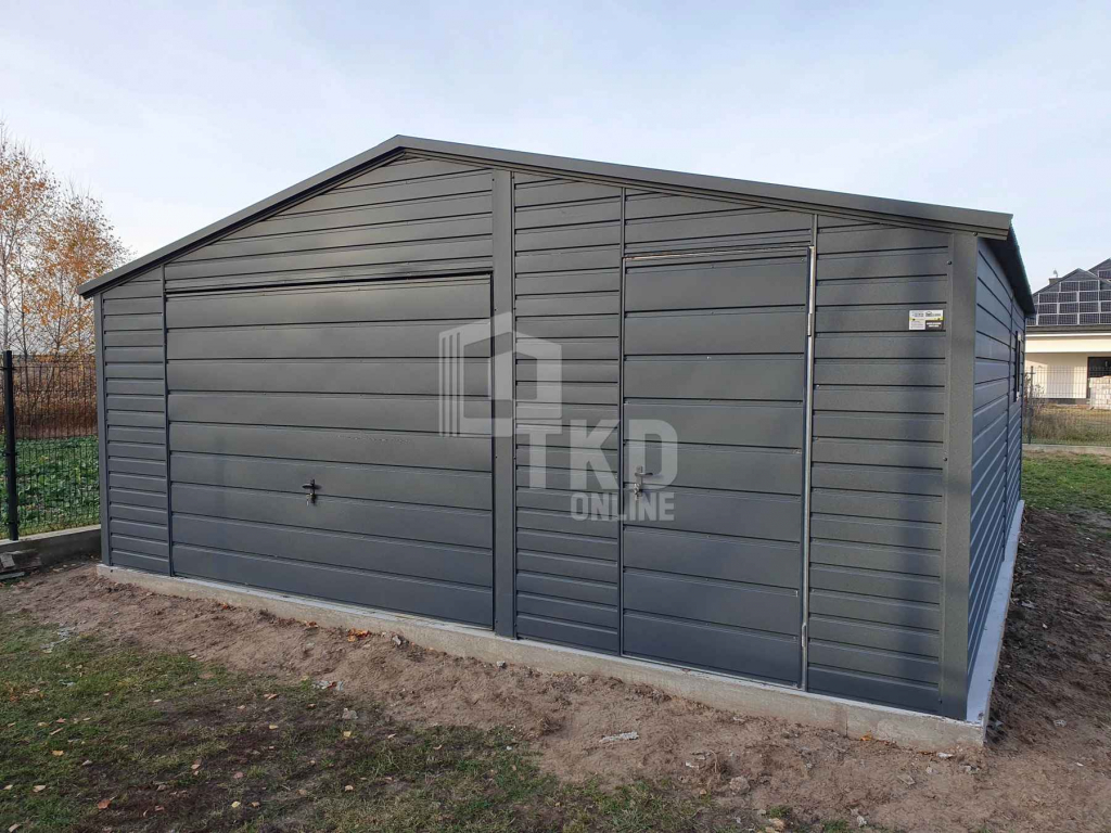 Garaż Blaszany 6x6 Brama - okno - Antracyt - dach dwuspadowy TKD101 Radom - zdjęcie 2