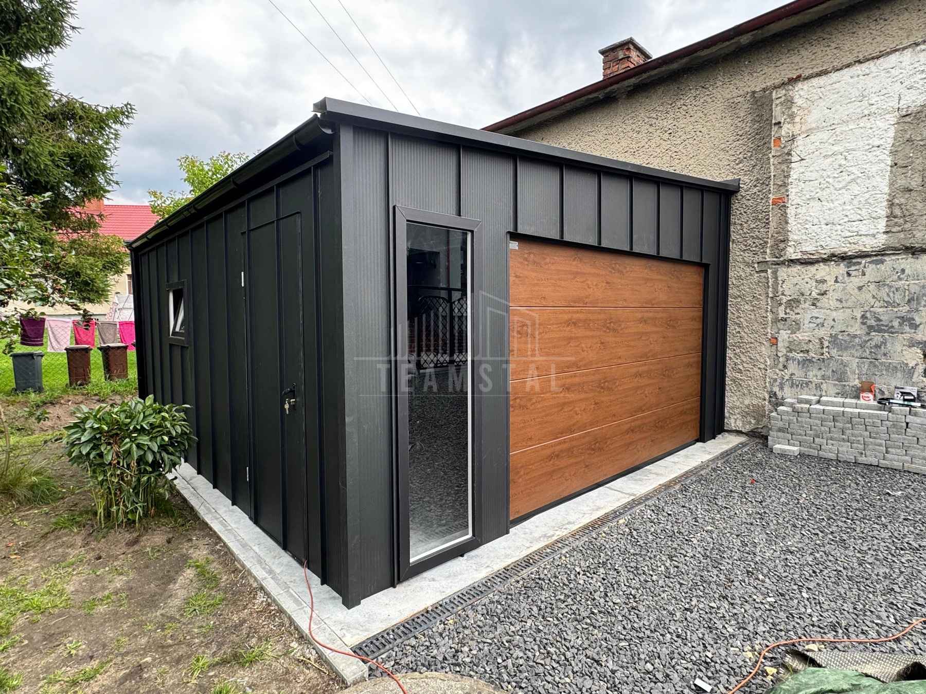 Garaż Blaszany 5x5,5 m brama 2 okna drzwi blacha na rąbek rynny TS1164 Bartoszyce - zdjęcie 6