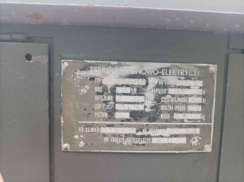 Agregat prądotwórczy na przyczepie PAD-8 Stara Bukówka - zdjęcie 4