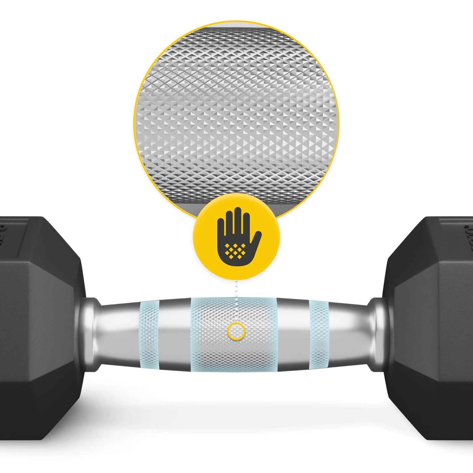 Hantla Hexagonalna Vivo 12,5 kg Grunwald - zdjęcie 1