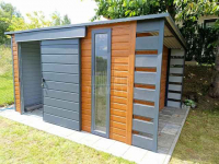 Schowek domek ogrodowy 4x2,5m wiata 0,5m drzwi okno dach TS1168 Hajnówka - zdjęcie 5