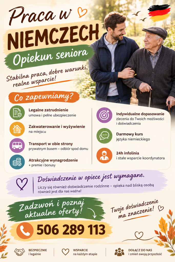 Praca dla opiekunki lub opiekuna seniora w Niemczech Grunwald - zdjęcie 1