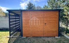 Schowek - domek ogrodowy 3x3 m + wiata 1x3 m brama dach SO206 Braniewo - zdjęcie 4