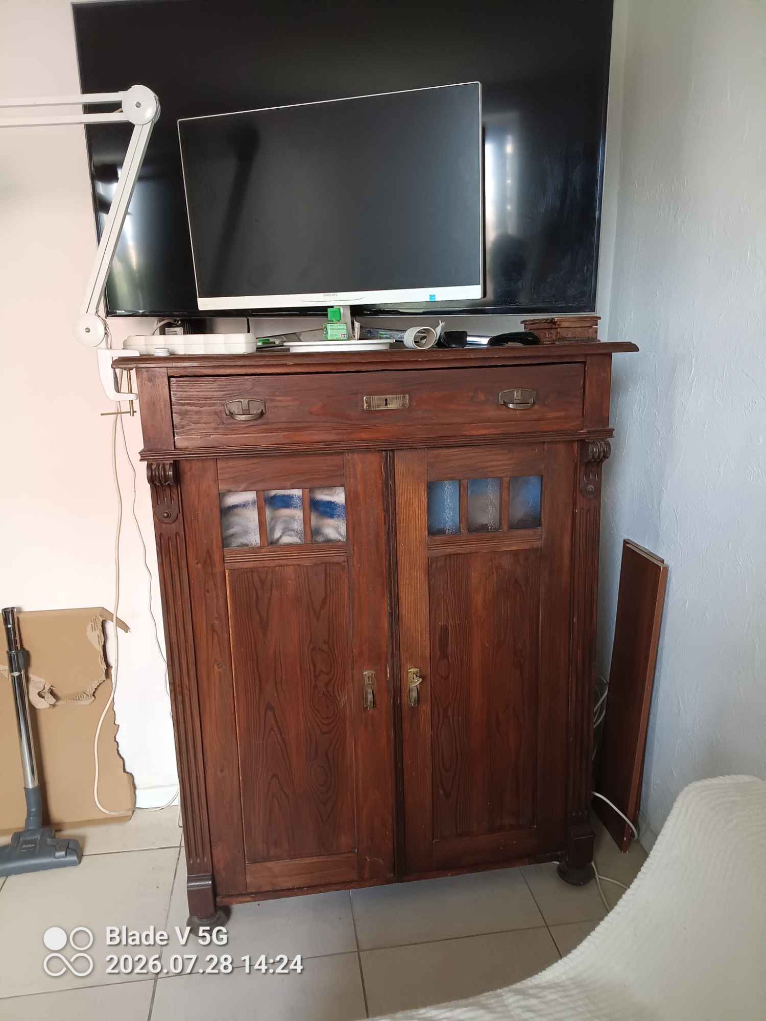 Komoda retro orginalna lite drewno Żoliborz - zdjęcie 3