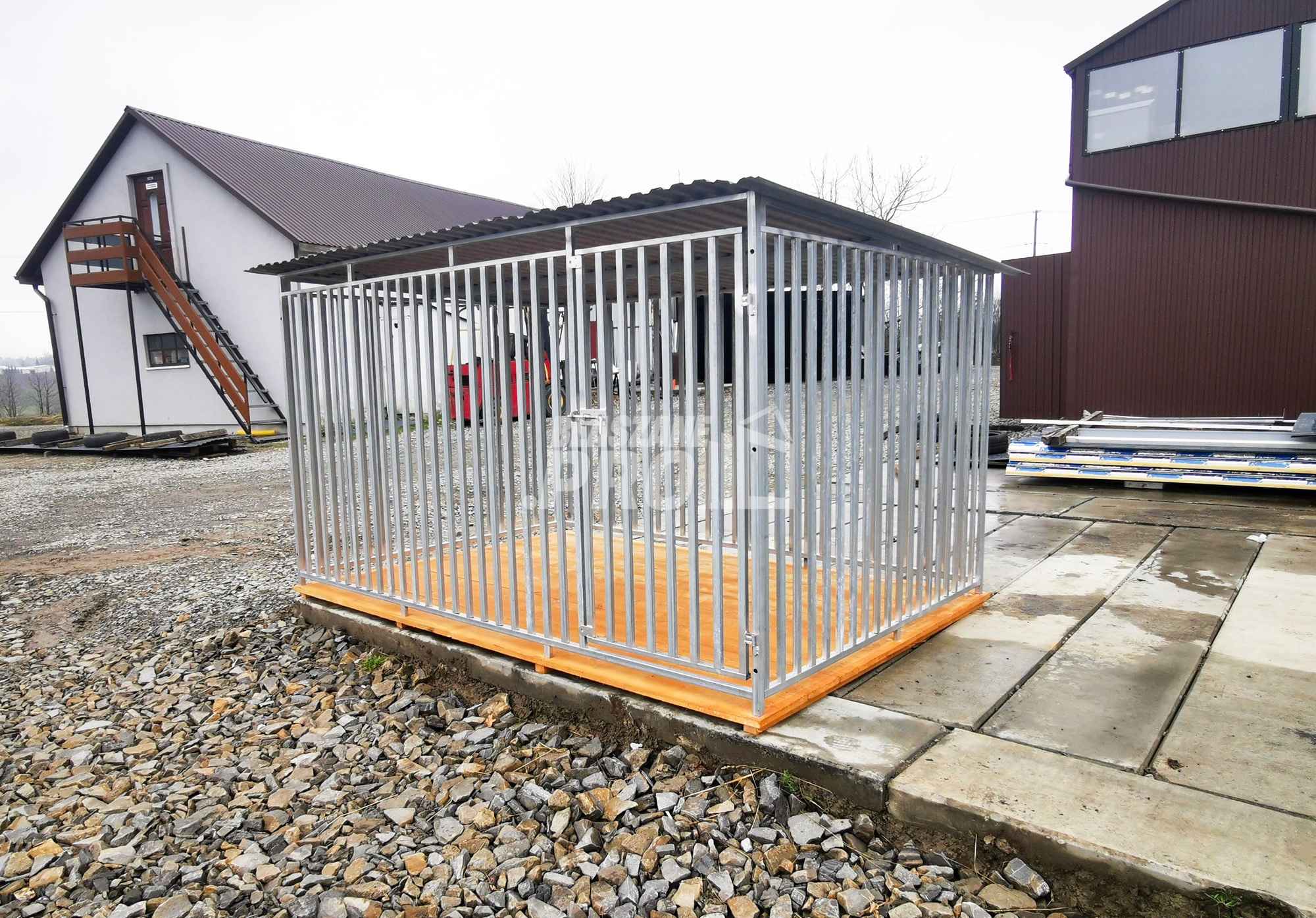 Kojec dla Psa 3x2m z profili zamkniętych + Podłoga drewniana GP266 Sanok - zdjęcie 1