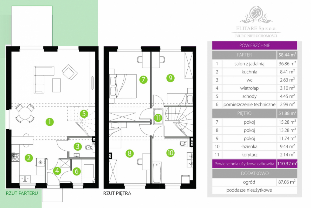 Mieszkanie jak DOM o pow. 110,32 z pompą ciepła, z ogrodem, Lisowice Lisowice - zdjęcie 4