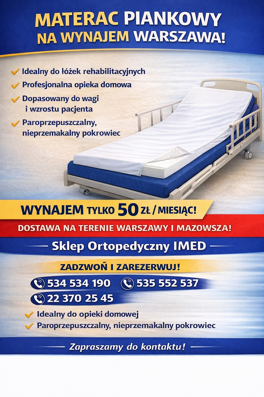 MATERAC PIANKOWY NA WYNAJEM WARSZAWA Bemowo - zdjęcie 1