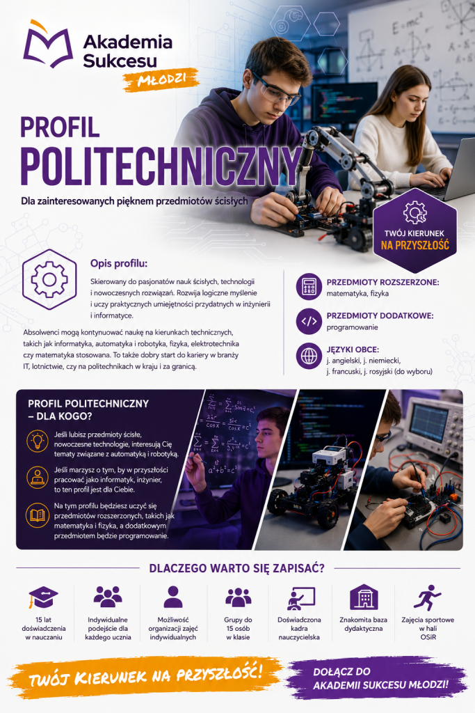 PRYWATNE LICEUM DLA MŁODZIEŻY- PROFIL POLITECHNICZNY! Suwałki - zdjęcie 1