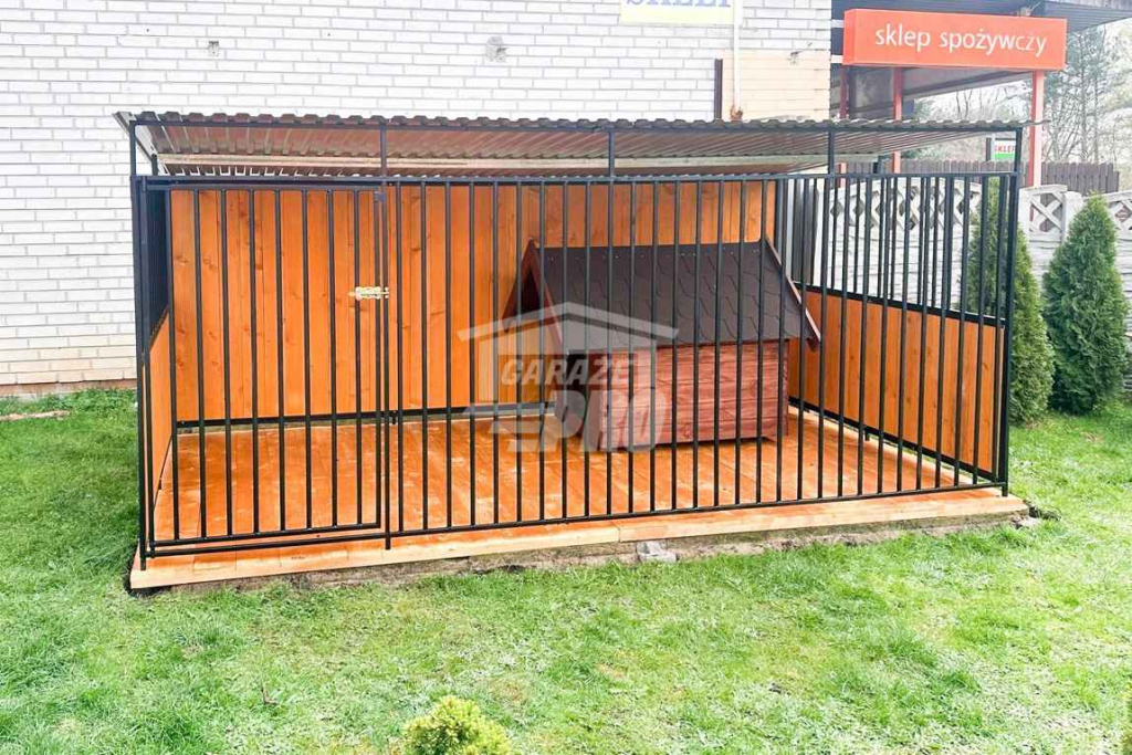 Kojec dla Psów 4x2m-uchwyt - Wiatrołap - ciany zabudowa drewnem GP404 Gdynia - zdjęcie 3