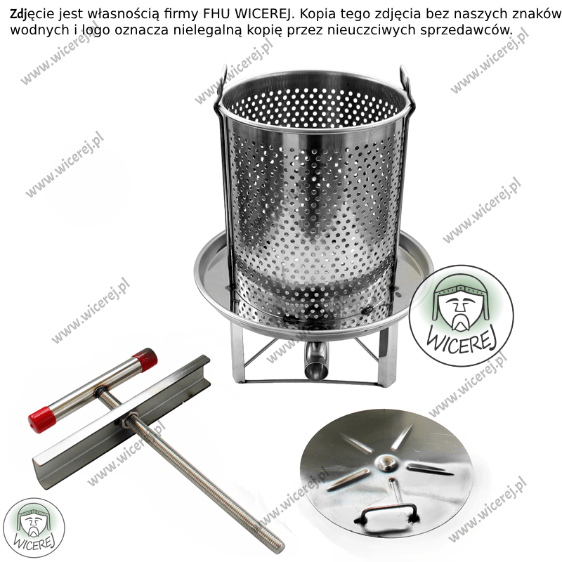 Prasa ręczna do wosku, odsklepin i owoców nierdzewna praska wyciskarka Jaśliska - zdjęcie 8