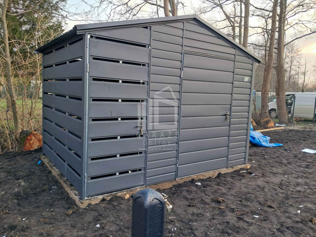 Schowek domek ogrodowy 2x2m - drzwi - antracyt - dach dwuspadowy ID991 Ełk - zdjęcie 4