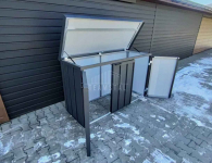 Zabudowa koszy na śmieci wiata obudowa 177x65x110 cm 3x120L TS1222 Lubartów - zdjęcie 3