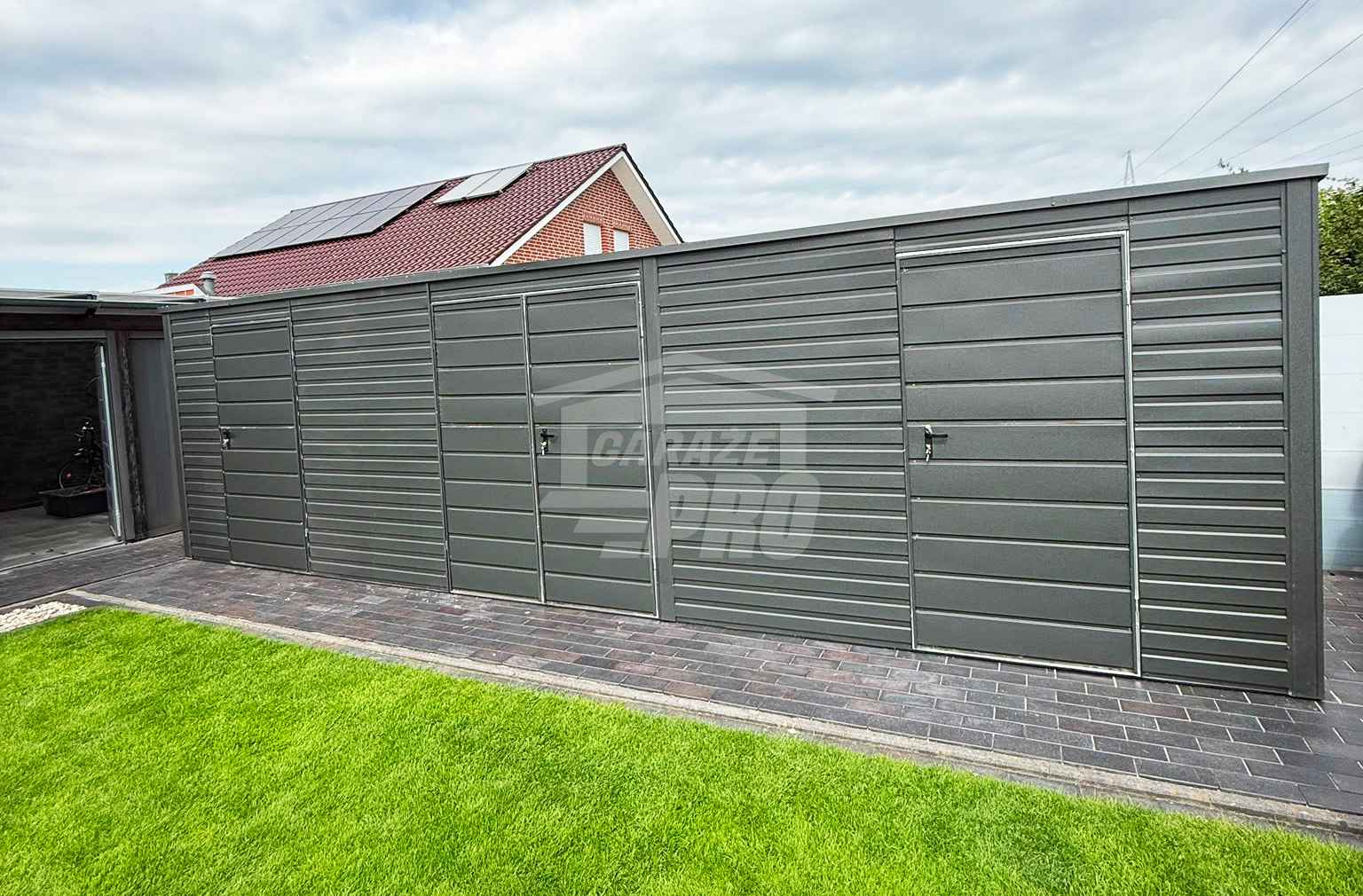 Schowek ogrodowy 6x2 m - brama dwuskrzydłowa - 2x drzwi dach GP758 Radom - zdjęcie 4