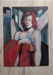 Obraz Tamara Łempicka - Kobieta w czerwonyn
