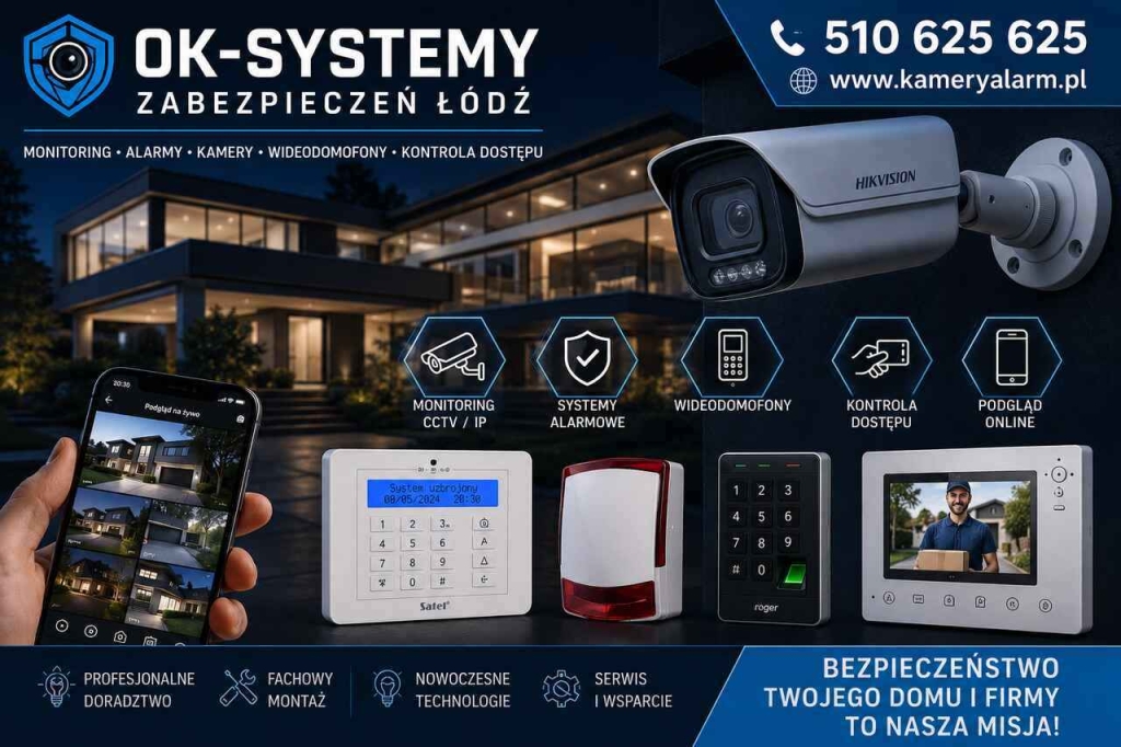 OK-Systemy Zabezpieczeń Łódź  Profesjonalny Monitoring, Kamery, Alarmy Śródmieście - zdjęcie 1