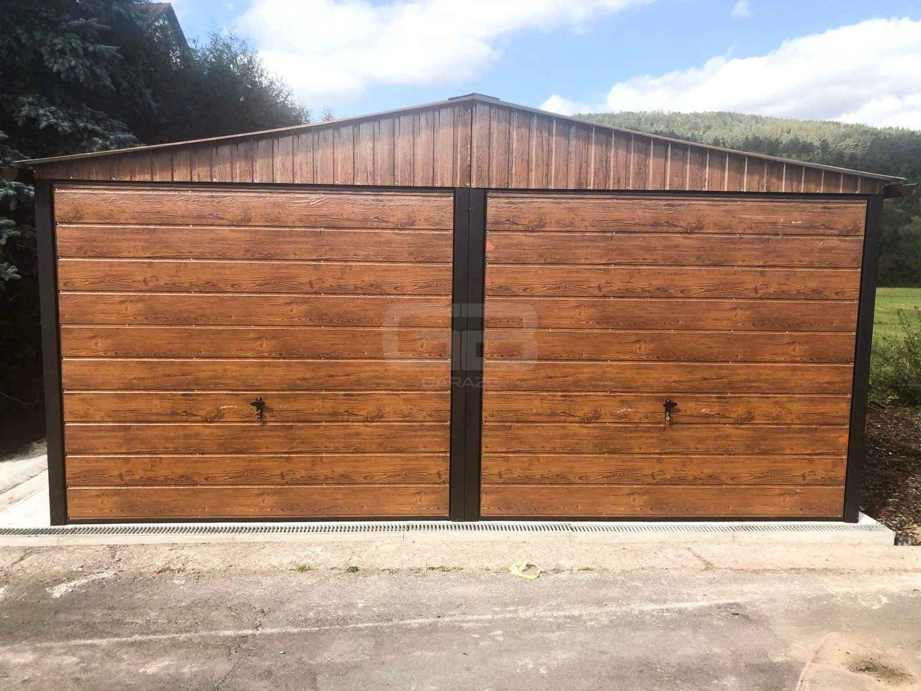 Garaż blaszany 6x7 wolnostojący 2x Brama uchylna Dach GB183 Biała Podlaska - zdjęcie 7