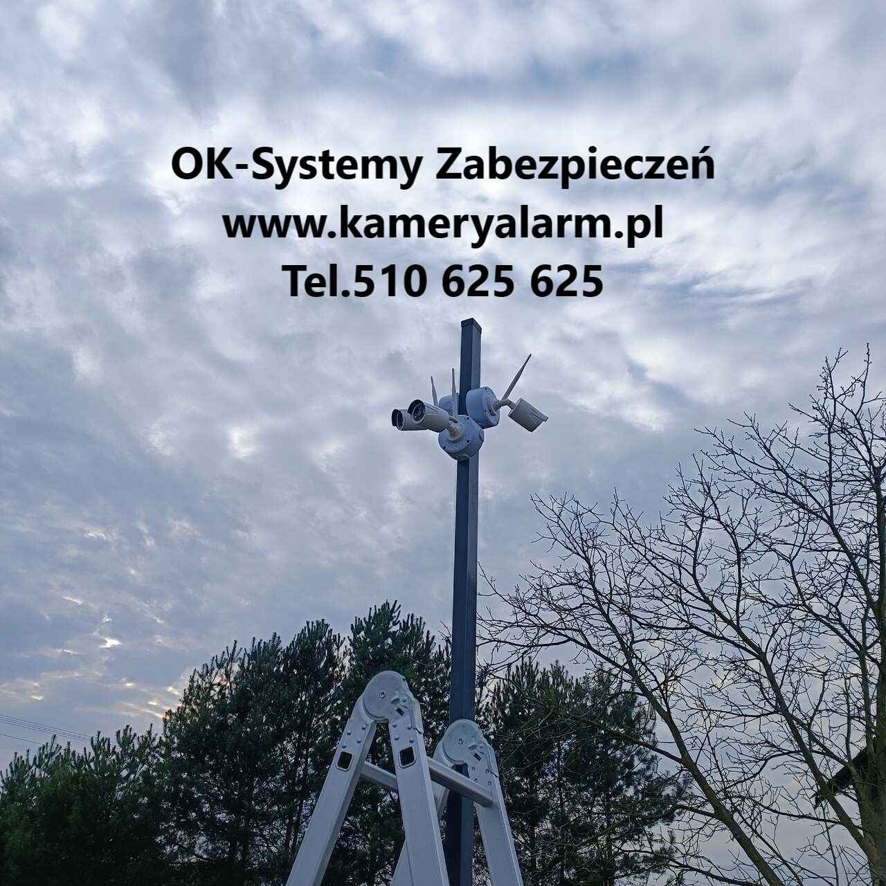 Monitoring WiFi 4 kamery HD – zestaw bezprzewodowy do domu i firmy Widzew - zdjęcie 1