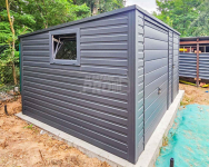 Garaż blaszany 4,5x4m - Brama uchylna - drzwi - 2x okno GP420 Sopot - zdjęcie 6