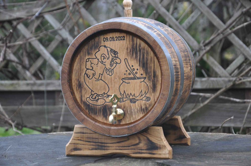 Beczka Dębowa 5 L na whisky wino bimber, do leżakowania, na wesela Mokotów - zdjęcie 8