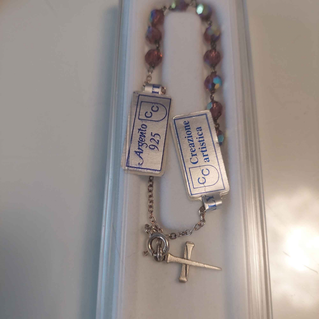 Bransoletka srebrna nowa z krzyżykiem Stare Miasto - zdjęcie 4