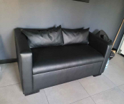 *** Czarna Sofa dwuosobowa *** tel. 691294025 Pabianice - zdjęcie 3