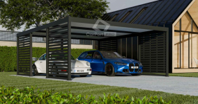 CarPort PREMIUM - wiata samochodowa 6x5,5 - antracyt - zabudowa  CP111 Busko-Zdrój - zdjęcie 7