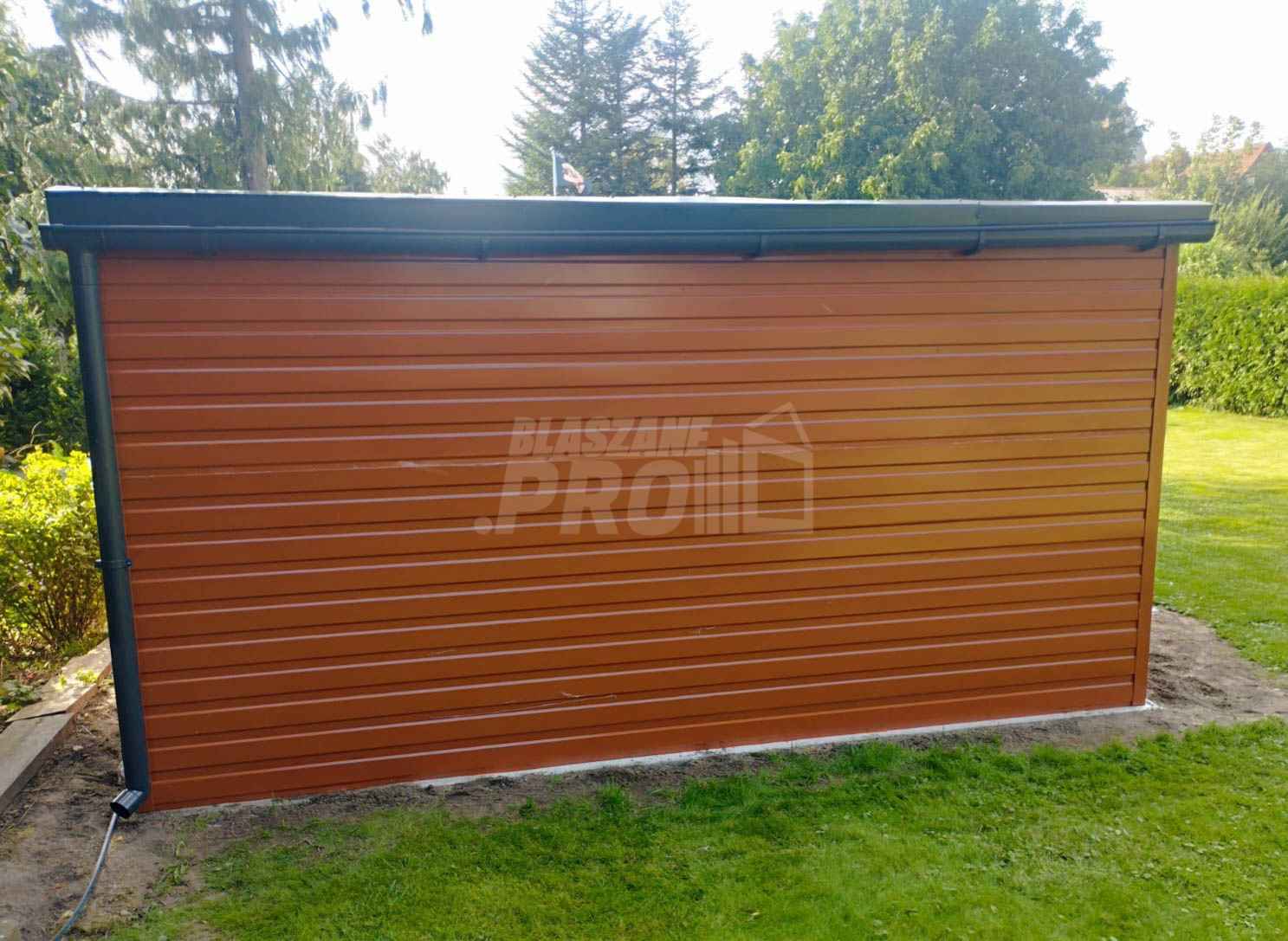 Garaż blaszany 4x5 Brama + drzwi drewnopodobny Dach dwuspadowy GP199 Tarnów - zdjęcie 5