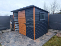 Schowek - domek ogrodowy 2x2m + wiata 1m okno - antracyt  ID895 Elbląg - zdjęcie 4