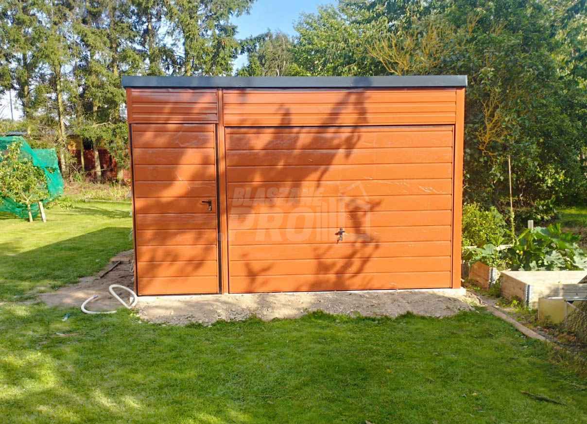 Garaż blaszany 4x5 Brama + drzwi drewnopodobny Dach dwuspadowy GP199 Tarnów - zdjęcie 2