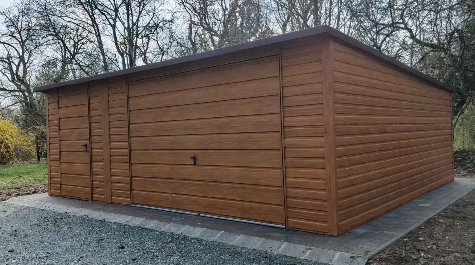 Garaż blaszany PREMIUM 6x5 drewnopodobny – producent Cała Polska Mława - zdjęcie 4