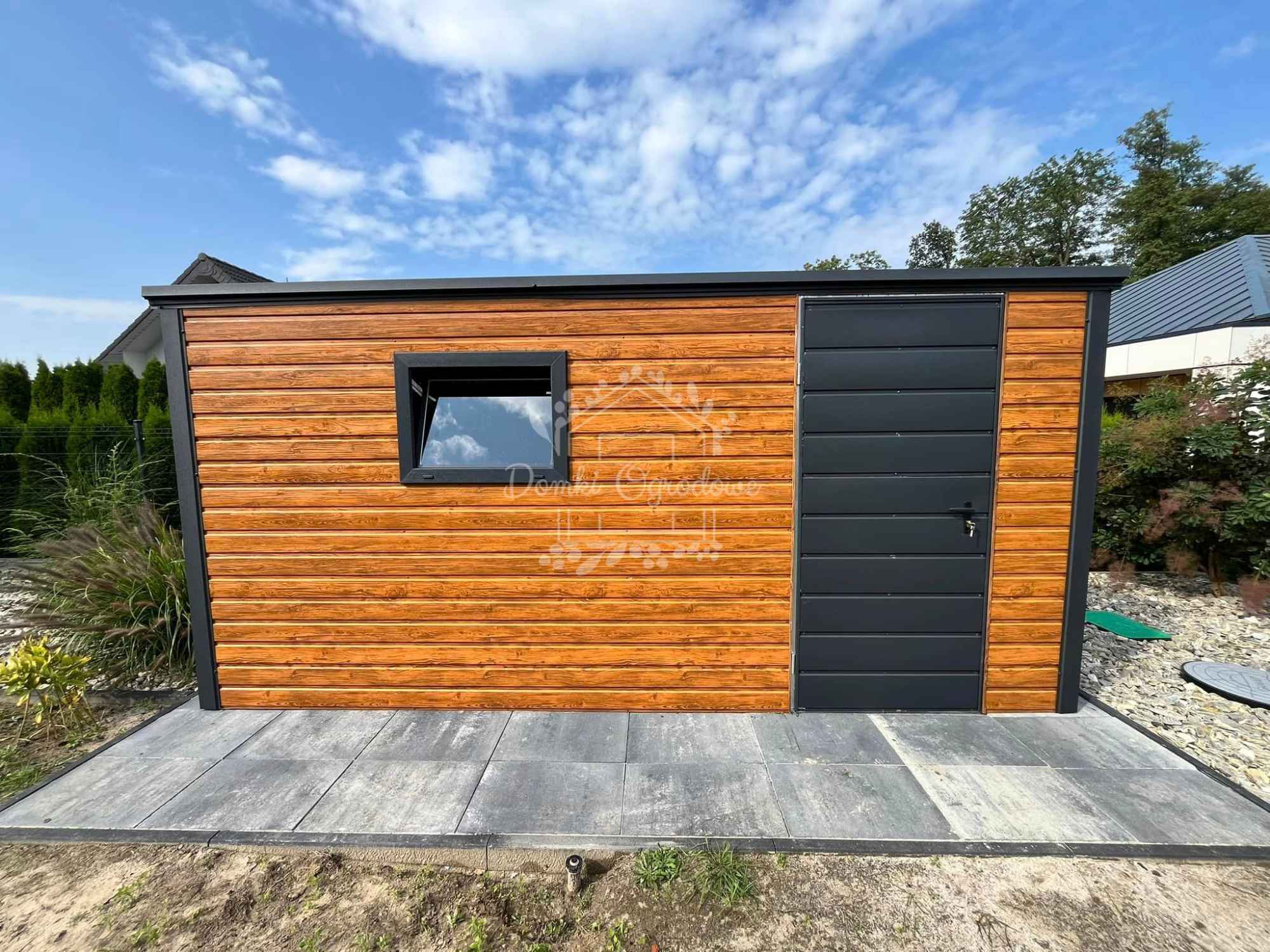Schowek Domek Ogrodowy 4x2m   okno Drewnopodobny dach spad w tył ID707 Mrągowo - zdjęcie 2