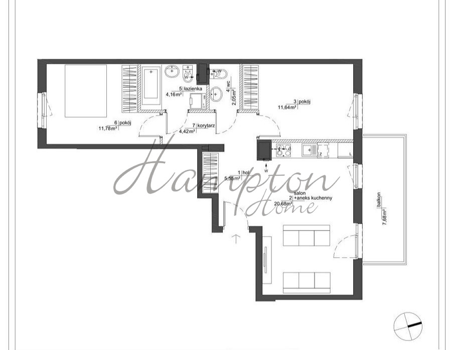 0% PROWIZJI, 0% PCC, 2 pokojowe z balkonem,Mokotów Mokotów - zdjęcie 5