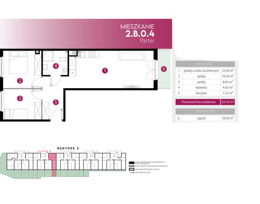 Piękne mieszkanie 3pokojowe z ogródkiem w zielonej i spokojnej okolicy Wrocław - zdjęcie 12