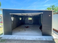 Garaż blaszany 5x6 m + wiata 5x3 m brama drzwi 3x okno rynna ID1241 Jastrowiec - zdjęcie 5