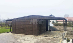 Garaż Blaszany 4x6 + 2x Wiata 4x6 Brama uchylna Blachodachówka GP253 Lubin - zdjęcie 7