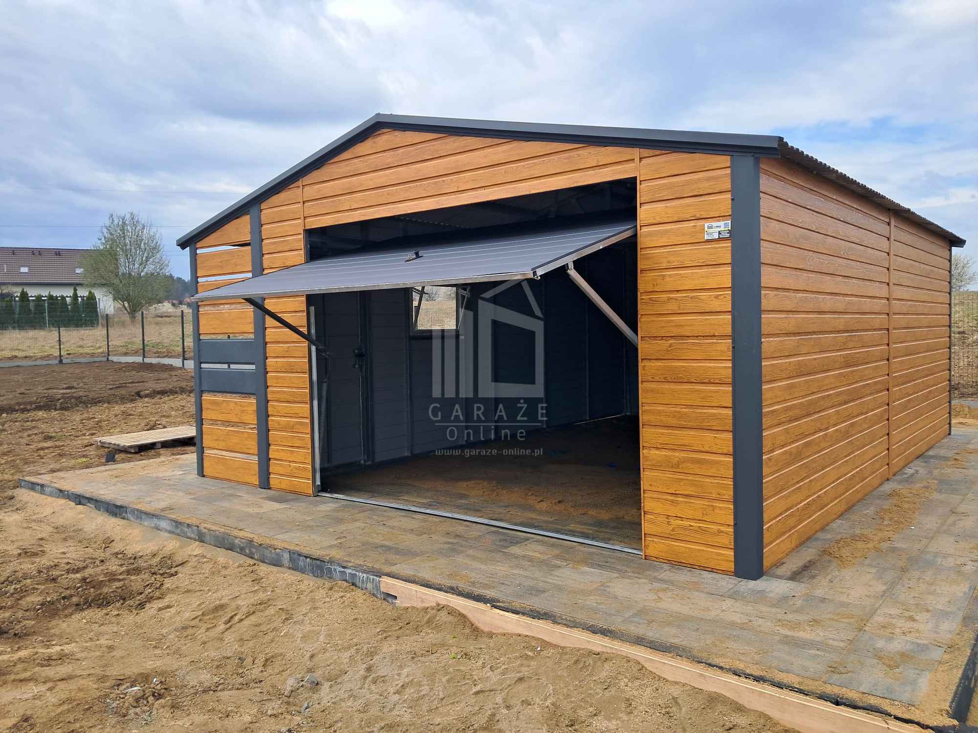 Garaż blaszany 4x5m + wiata 1x5m brama drzwi okno  dach ID988 Morąg - zdjęcie 2