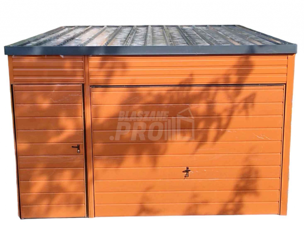 Garaż blaszany 4x5 Brama + drzwi drewnopodobny Dach dwuspadowy GP199 Tarnów - zdjęcie 1
