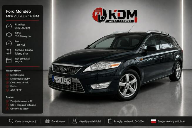 Ford Mondeo 2007 2.0 140KM II wł Szczecin - zdjęcie 1