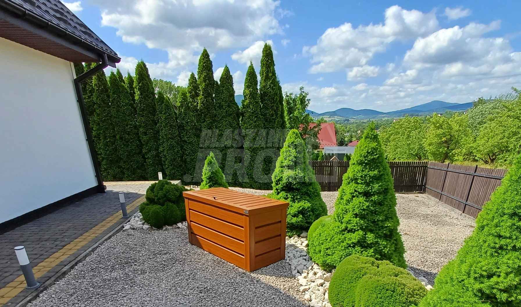 Skrzynia ogrodowa metalowa kufer 150x60x70cm  złoty dąb GP348 Przemyśl - zdjęcie 11