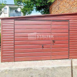 Garaż Blaszany 4,5x7m Brama uchylna - Ciemny Brąz - Dach  ST140 Elbląg - zdjęcie 5