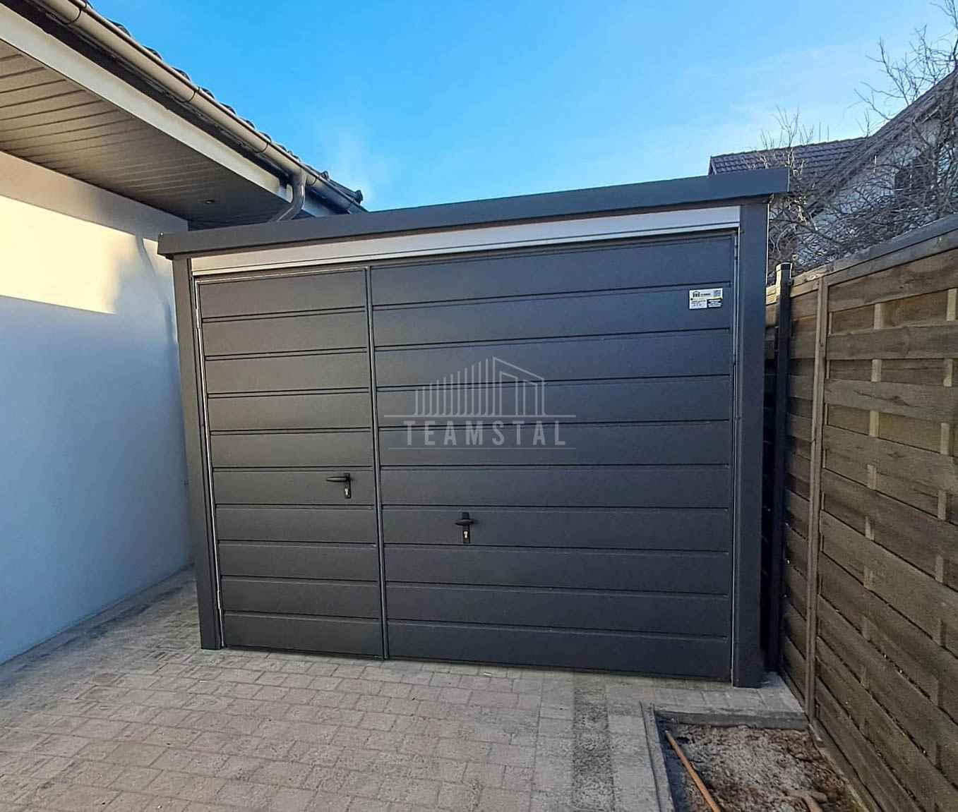 Garaż blaszany 3x5m brama uchylna drzwi  dach spad w tył  TS1061 Olsztyn - zdjęcie 2