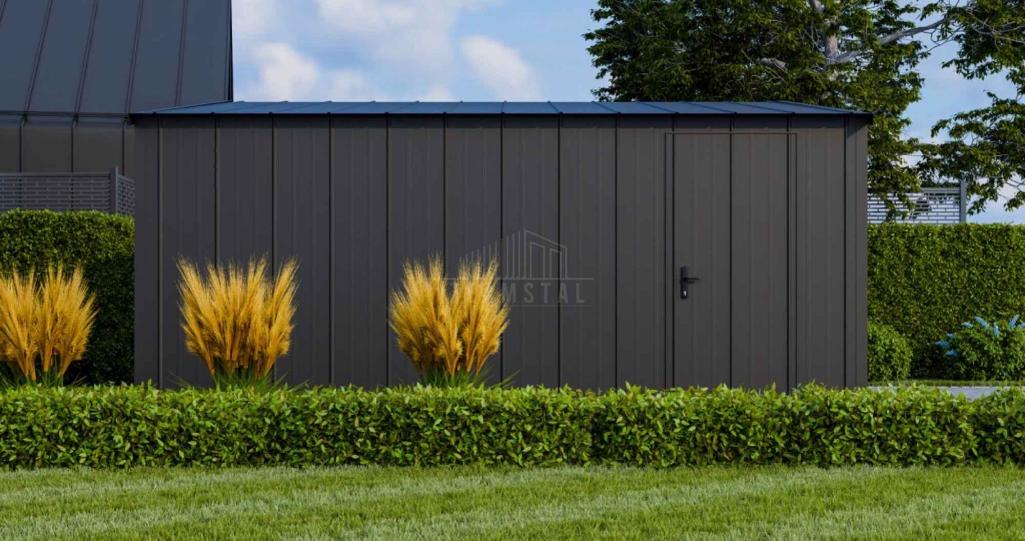 Garaż blaszany 5x4 brama segmentowa drzwi blacha na rąbek dach TS1086 Tarnów - zdjęcie 5