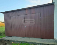 Garaż blaszany 5x6m, wolnostojący brama dwuskrzydłowa drzwi okno GB175 Suwałki - zdjęcie 4