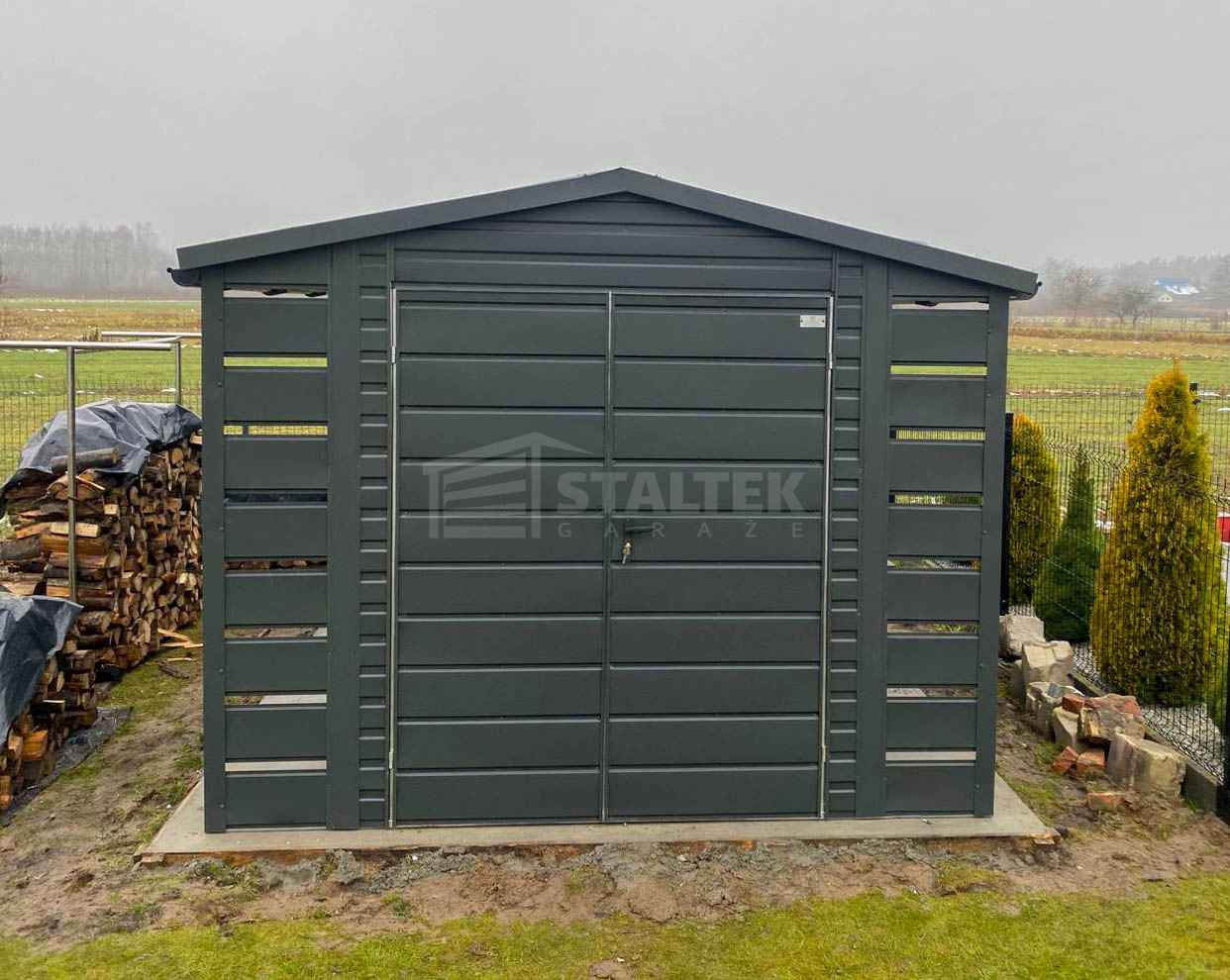 Domek ogrodowy 2x3m 2x wiata 0,5x3m brama blachodach rynny ST226 Lubartów - zdjęcie 3