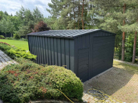 Garaż Blaszany dwuspadowy Rąbek 4x6 Ciemny Grafit MAT PREMIUM Stare Miasto - zdjęcie 4