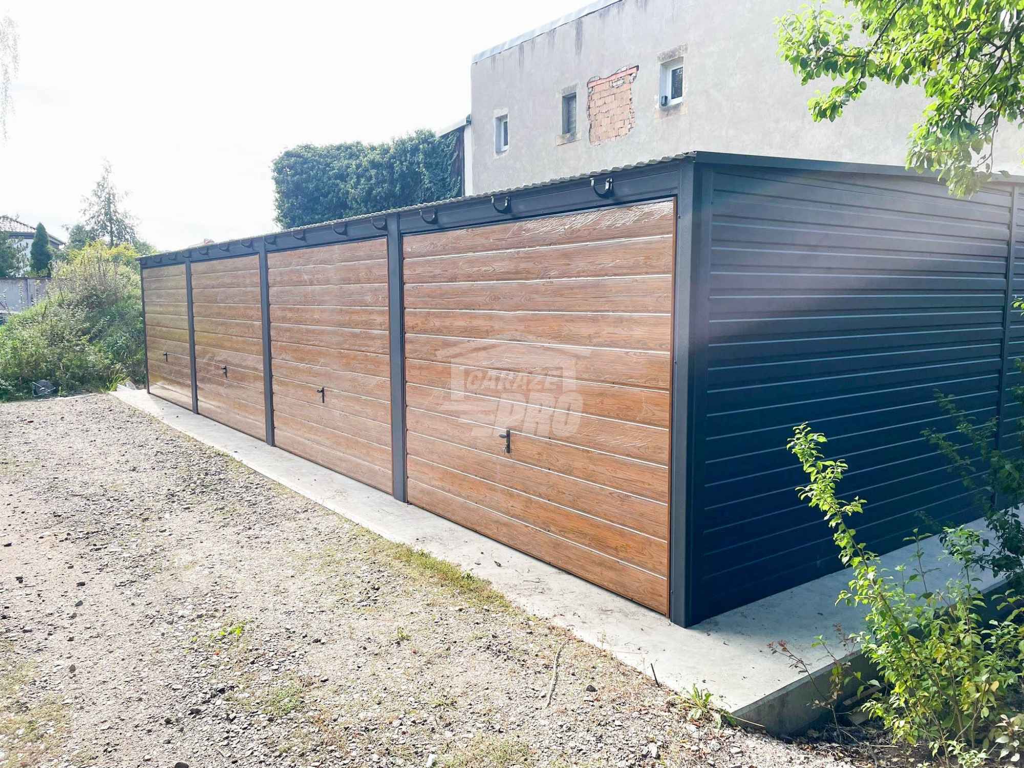 Rząd garaży Garaż blaszany 12x6m 4x brama uchylna drzwi  dach  GP482 Ostrowiec Świętokrzyski - zdjęcie 3