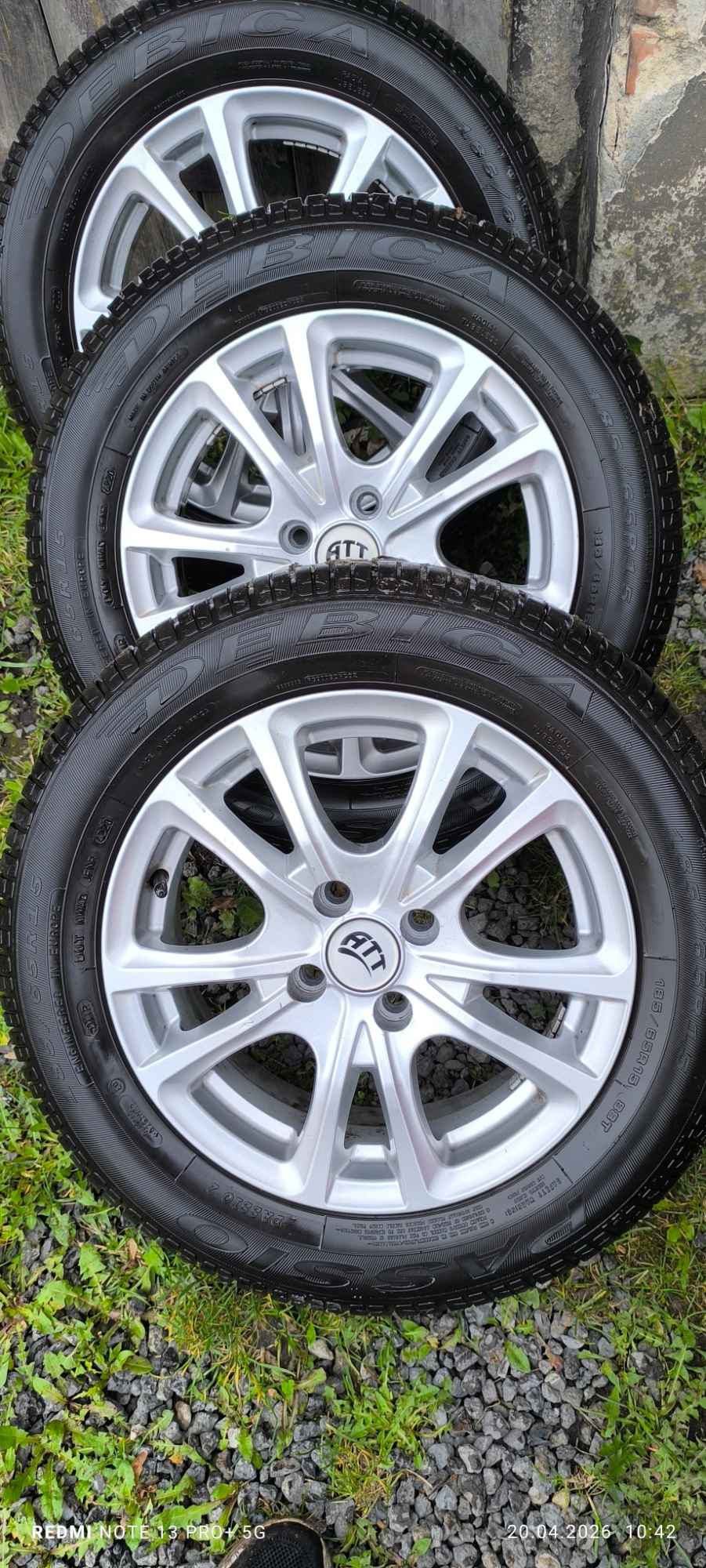 Felgi aluminiowe 15 z czujnikami ciśnienia i oponami renault Clio Zabrze - zdjęcie 1