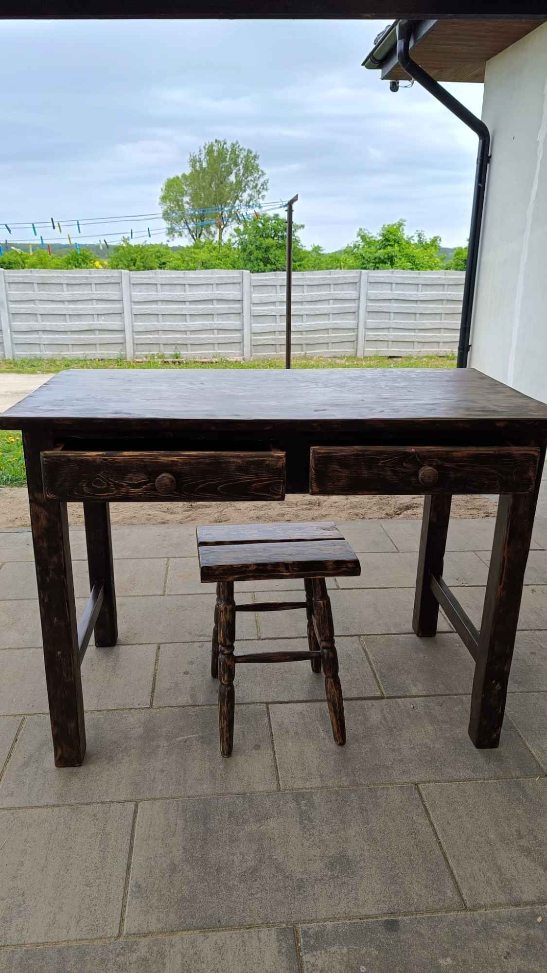 Stół kuchenny plus taboret PRL Młodocin - zdjęcie 8